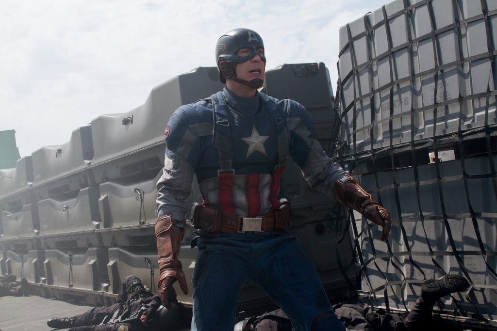 Chris Evans em Capitão América 2: soldado invernal