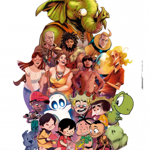 Pôster Oficial da CCXP Worlds Celebra 50 anos da Revista da Mônica