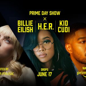 Amazon anuncia o Prime Day Show, com apresentações de Billie Eilish, H.E.R. e Kid Cudi