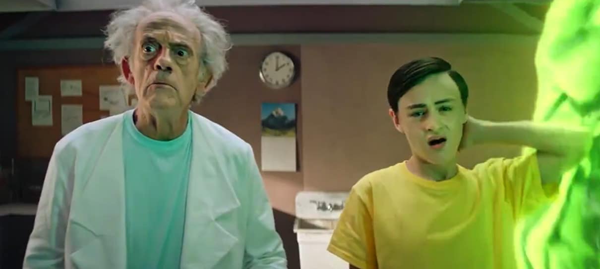 Christopher Lloyd e Jaeden Lieberher protagonizam comercial como Rick e Morty