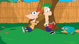 Phineas e Ferb em imagem promocional.