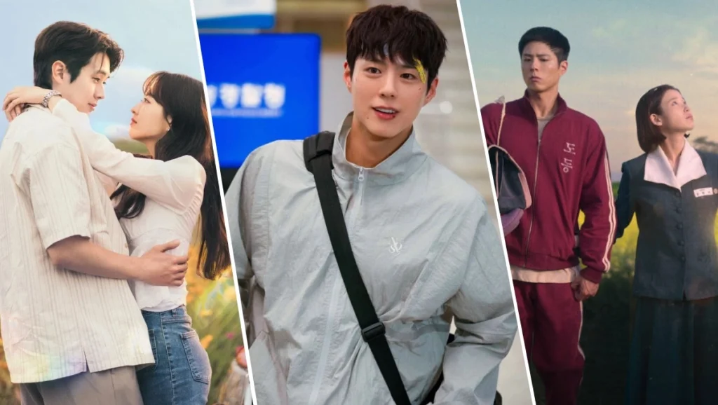 Montagem com cenas dos doramas Um Amor de Cinema, Um Bom Garoto e Se a Vida Te Der Tangerinas...