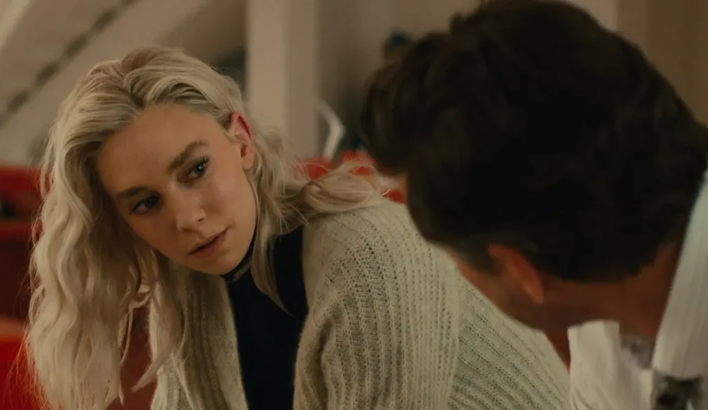 Pedro Pascal e Vanessa Kirby em cena no filme Quarteto Fantástico: Primeiros Passos