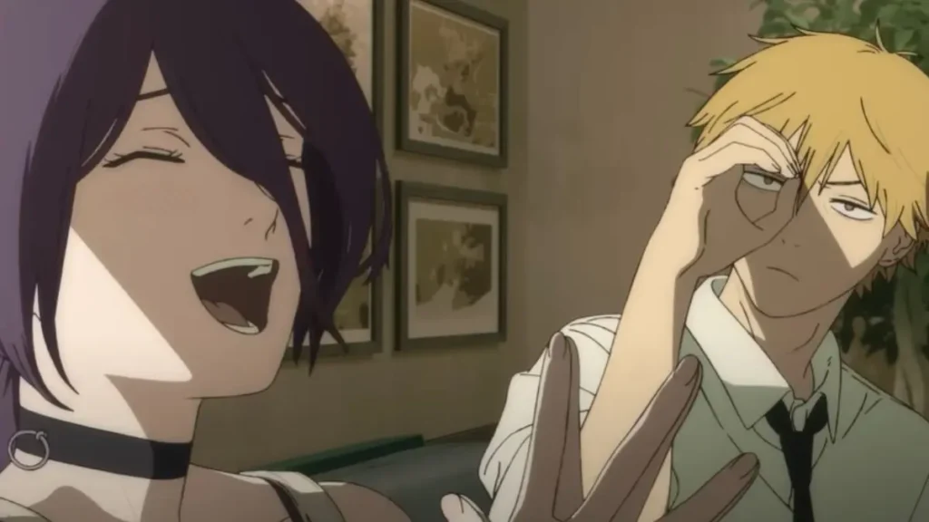 Reze e Denji em cena de Chainsaw Man: Arco da Reze, animação da MAPPA com futura estreia no streaming da Crunchyroll