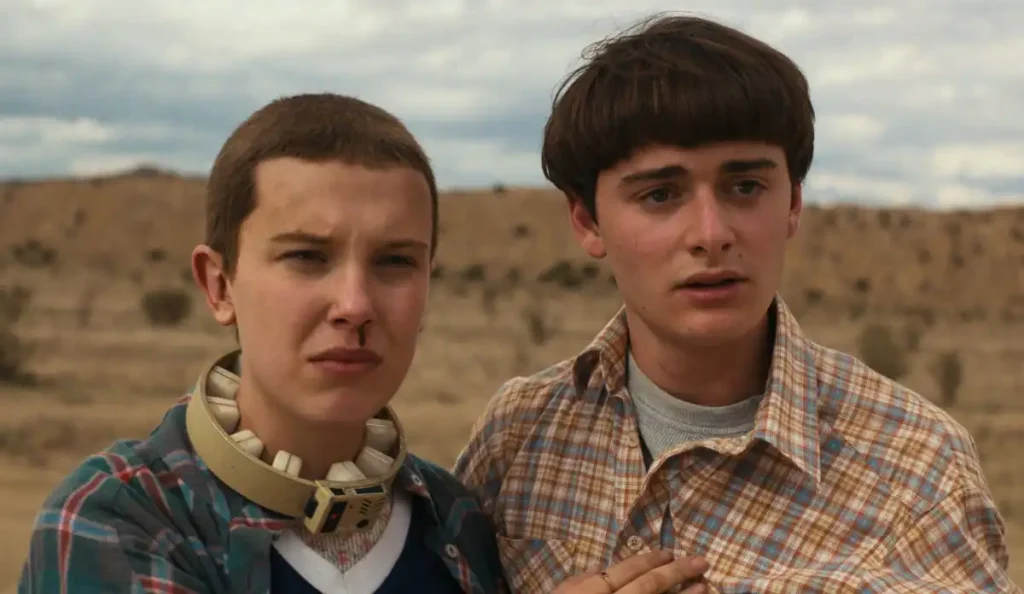 Cena de Stranger Things com Will e Eleven chocados