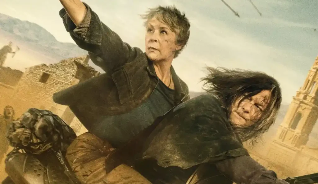 Melissa McBride e Norman Reedus juntos em cena de The Walking Dead: Daryl Dixon