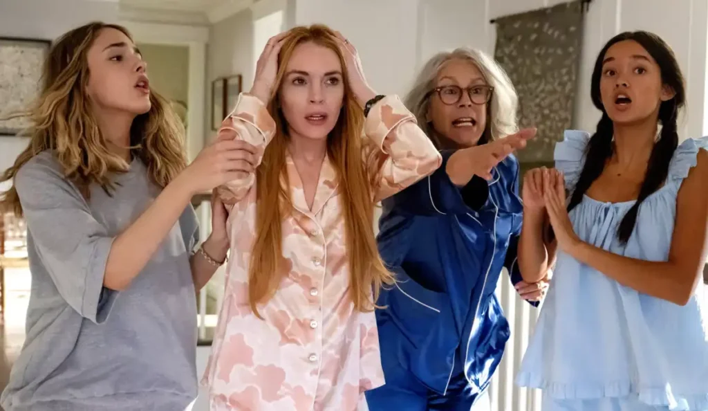 Cena do filme Uma Sexta-Feira Mais Louca Ainda após a troca de corpos acontecer