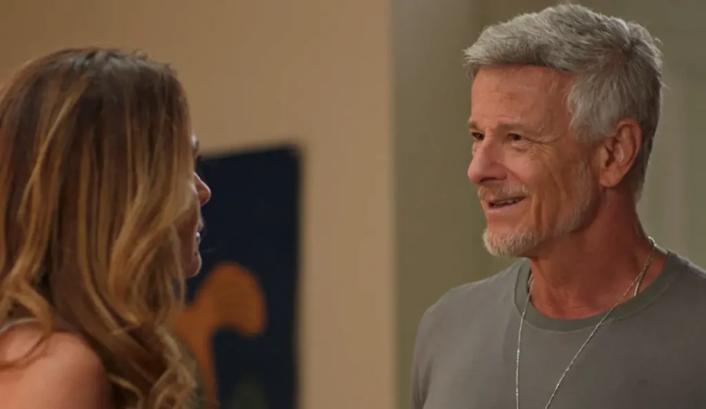 Personagens de Dona de Mim em cena dramática em ambiente interno, refletindo os conflitos do capítulo