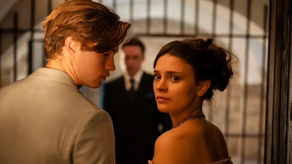 Ruby e James em momento romântico em Maxton Hall