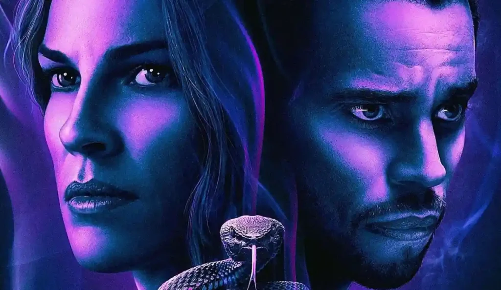 Hilary Swank caracterizada como a detetive Valerie Quinlan investigando um caso em Perdas e Danos