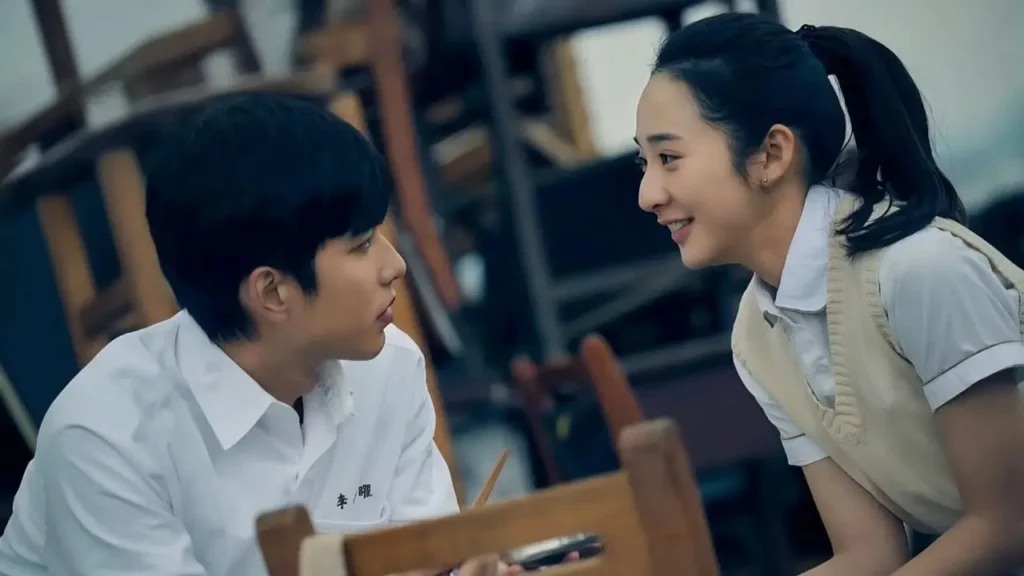 Se Não Tivesse Visto o Sol: saiba quando estreia a segunda parte do dorama na Netflix Jen-yao e Hsiao-tung adolescentes conversando na escola em Se Não Tivesse Visto o Sol, dorama taiwanês da Netflix