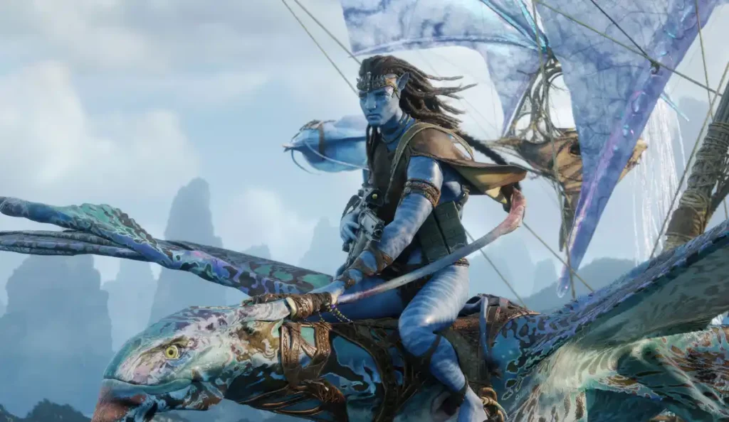 Cena de Avatar Fogo e Cinzas com personagens em Pandora no novo filme da franquia