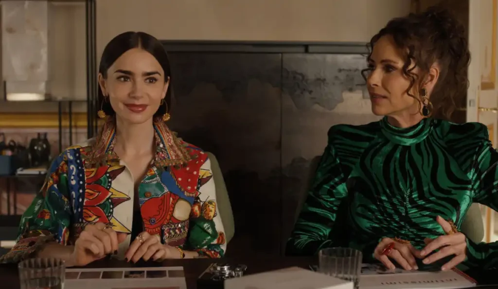 Cena da quinta temporada de Emily em Paris com novo cenário na Itália