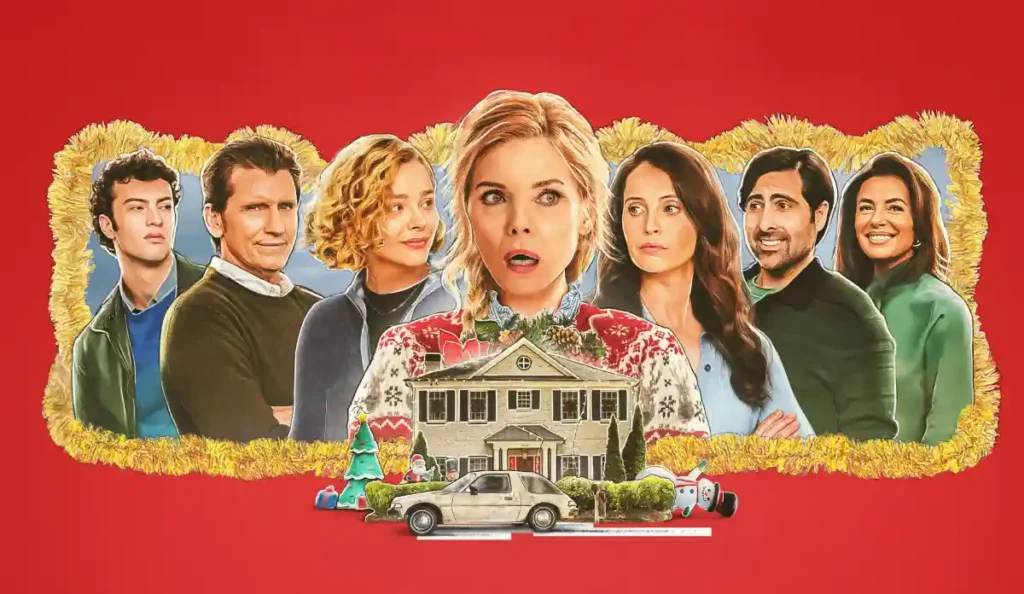 Pôster oficial de Um Natal Surreal com tema natalino e personagens centrais