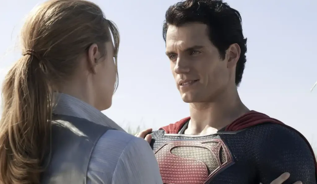 Henry Cavill como Superman no filme O Homem de Aço, exibido no Campeões de Bilheteria