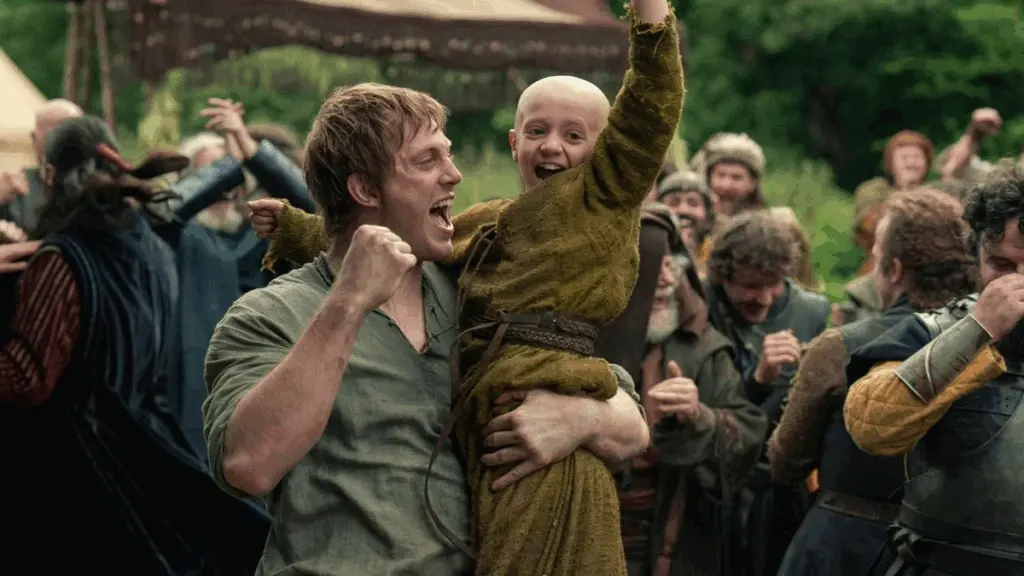 Imagem com os protagonistas da série O Cavaleiro dos Sete Reinos