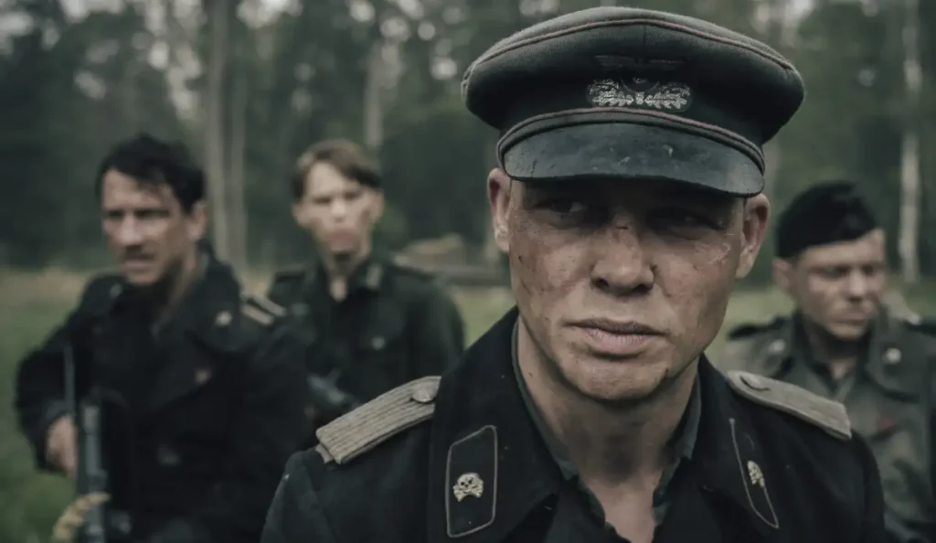 Cena do filme O Tanque de Guerra mostra soldados alemães em guerra
