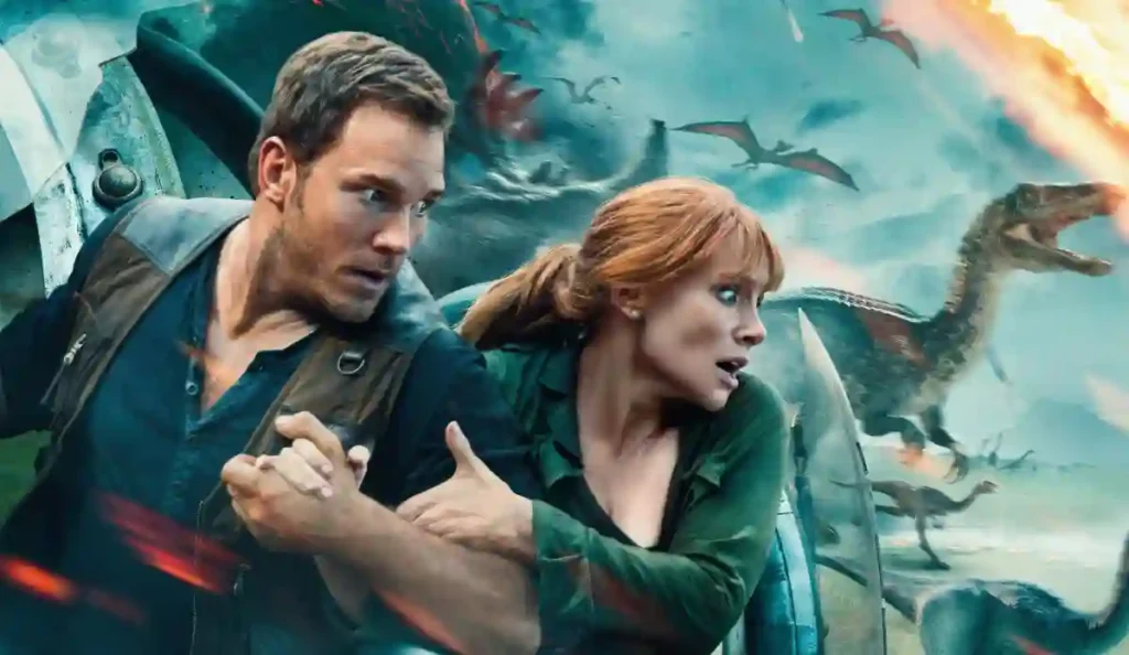 Chris Pratt em cena do filme Jurassic World: Reino Ameaçado exibido na Temperatura Máxima