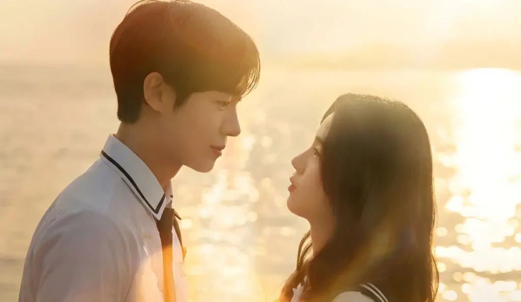 Seo-yoon e Jae-won em cena romântica do filme Se Esse Amor Desaparecesse Hoje, disponível na Netflix.