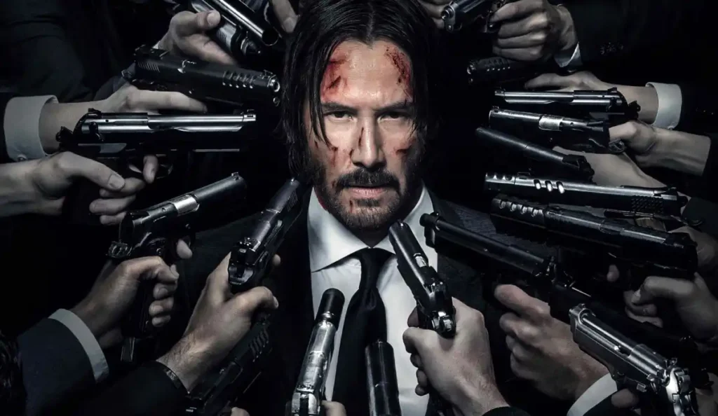 Keanu Reeves como John Wick no filme John Wick 2