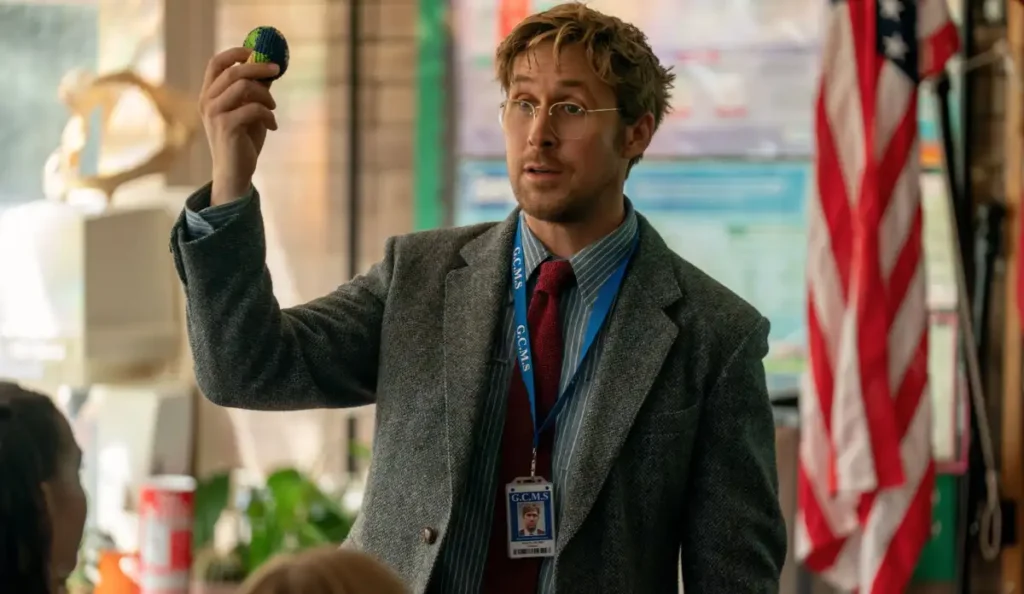 Ryan Gosling em cena de Devoradores de Estrelas, filme de ficção científica da Amazon