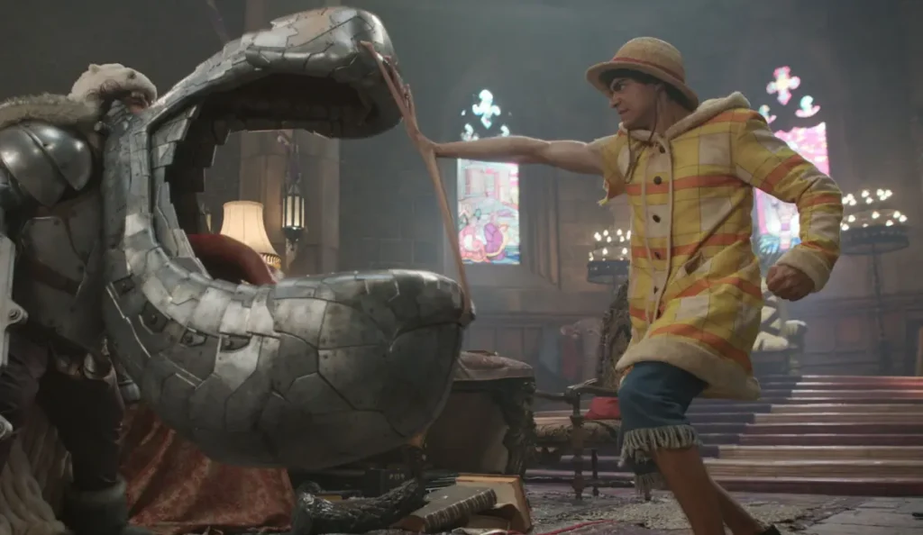 Iñaki Godoy como Monkey D. Luffy na série live-action One Piece da Netflix