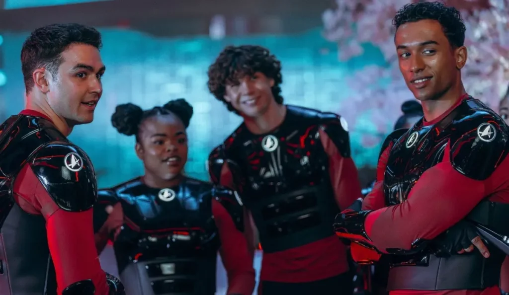 Elenco de Star Trek Academia da Frota Estelar reunido em cena da primeira temporada