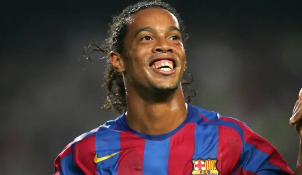 Ronaldinho Gaúcho durante imagens de arquivo na série da Netflix