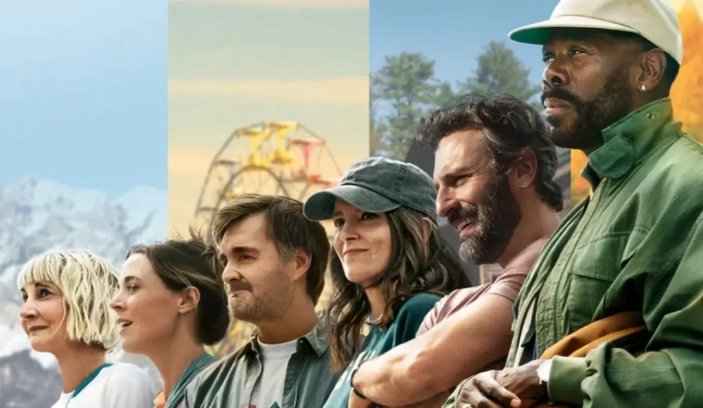 Elenco de As Quatro Estações do Ano reunido em cena da 2ª temporada da série da Netflix