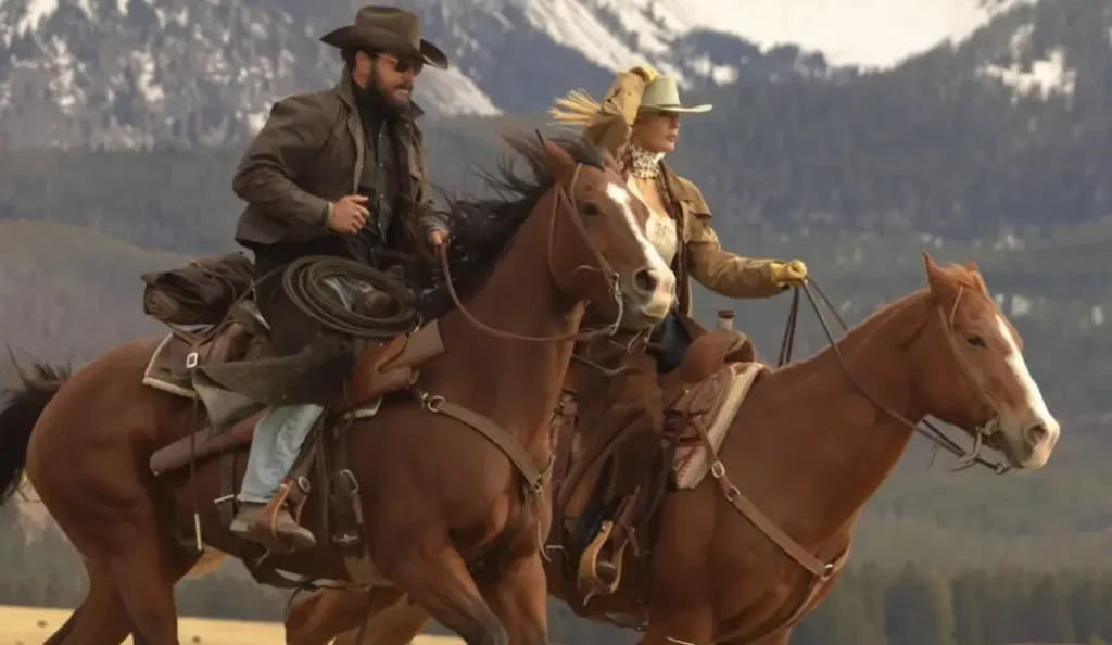 Beth e Rip em cena da série Rancho Dutton no Paramount+