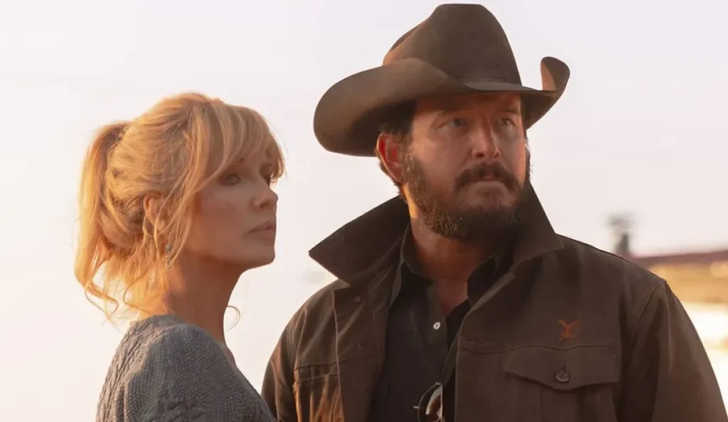 Beth e Rip em cena da série Rancho Dutton