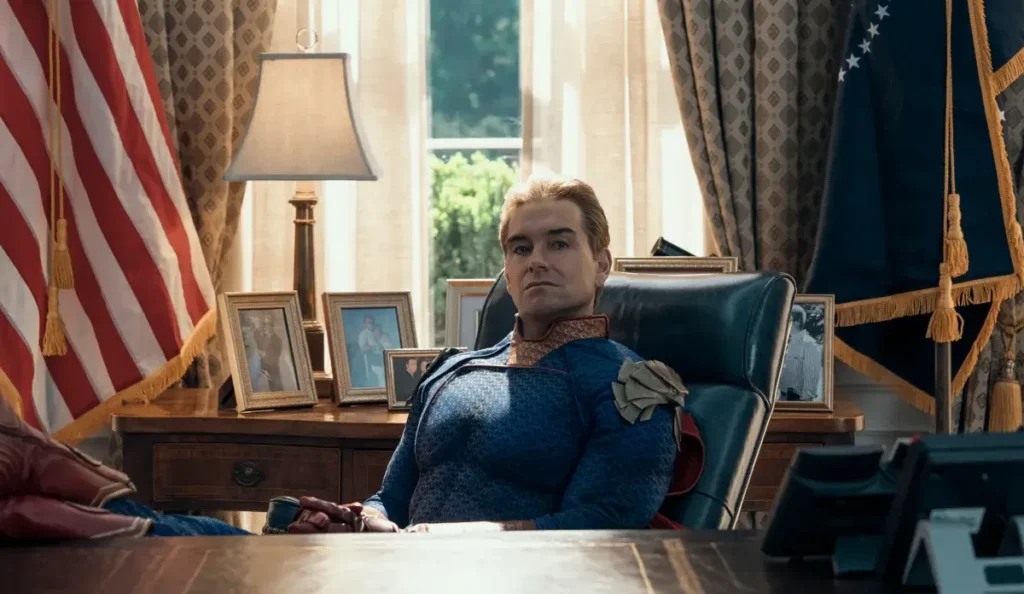 Cena da 5ª temporada da série The Boys no Prime Video.