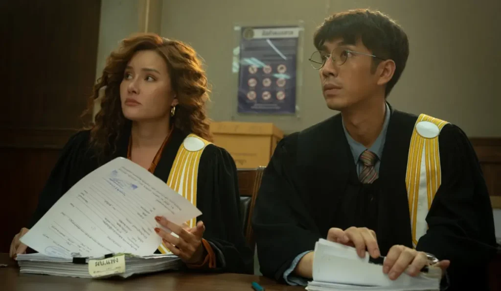 Personagens de No Limite da Lei em série tailandesa de tribunal da Netflix