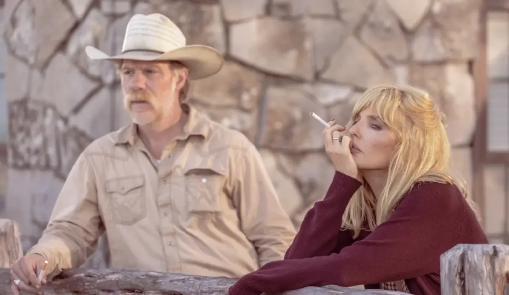 Beth Dutton aparece em cena da série Rancho Dutton