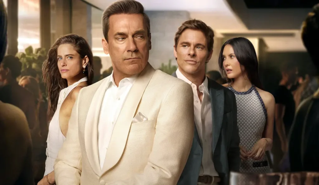 Jon Hamm como Andrew Cooper em cena da série Seus Amigos e Vizinhos