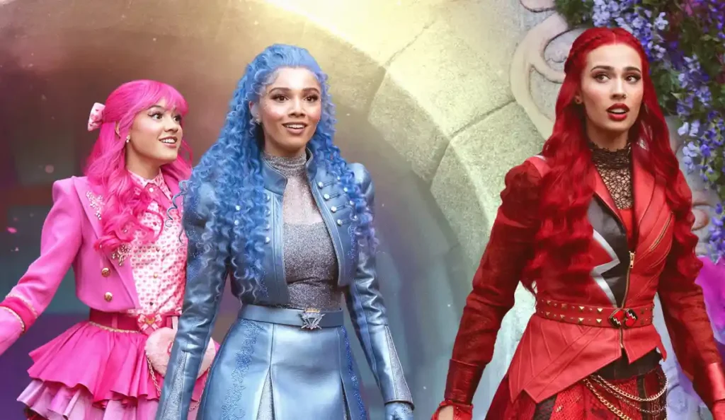 Red e Chloe juntas no filme Descendentes: País das Maravilhas Malvado