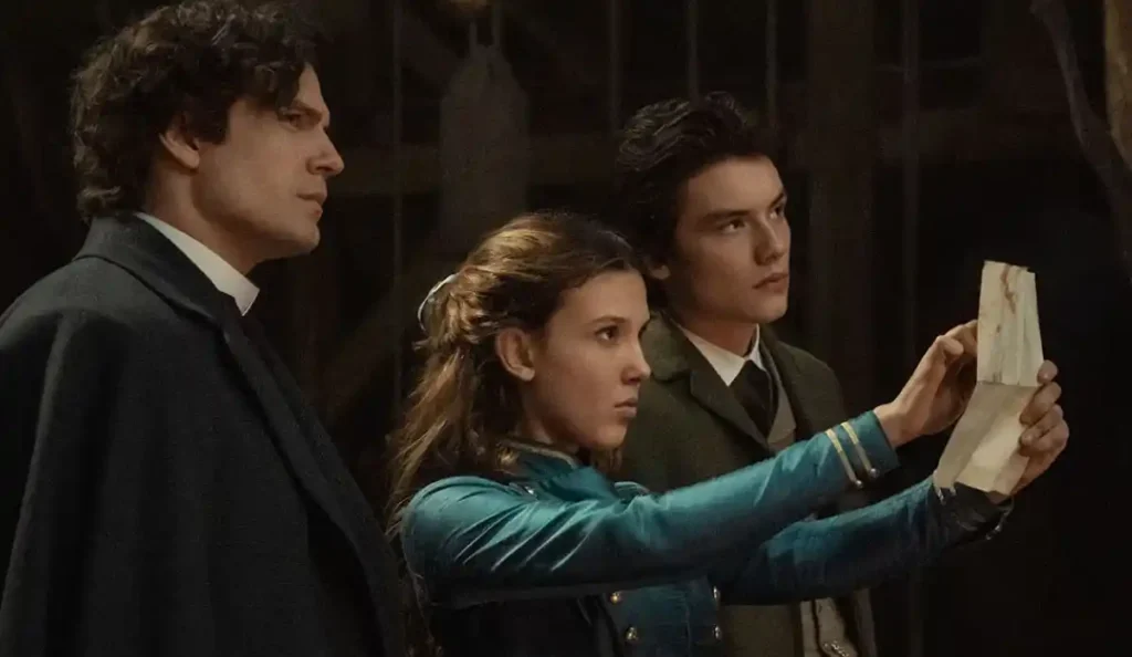 Millie Bobby Brown em cena de Enola Holmes 3