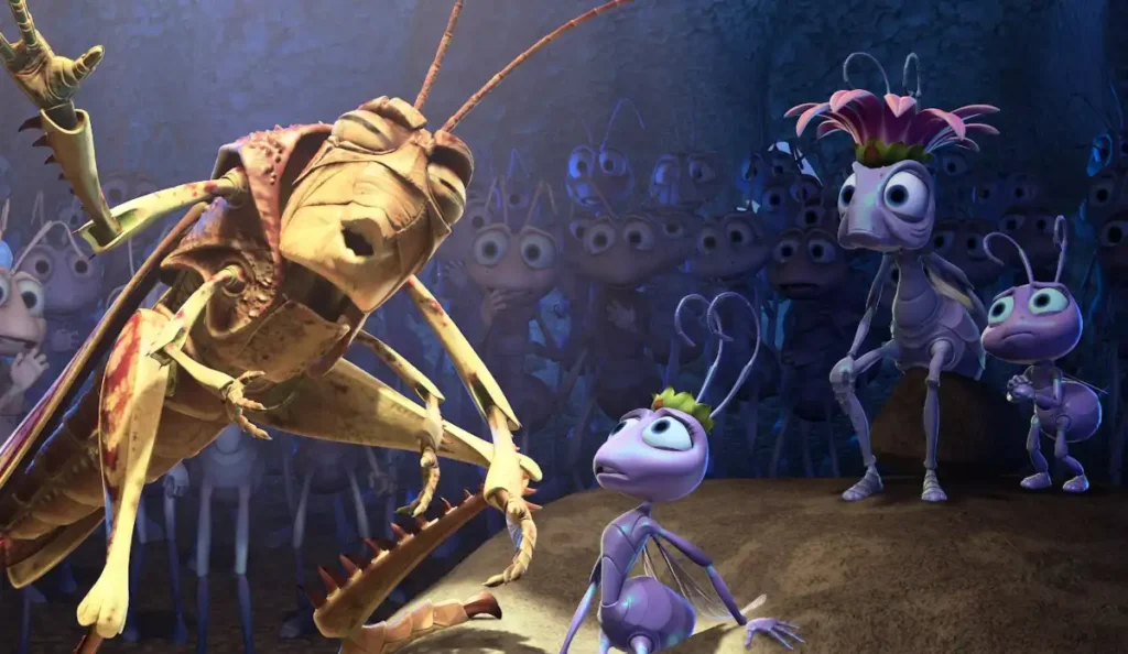 Personagens de Vida de Inseto reunidos em cena da animação da Disney e Pixar