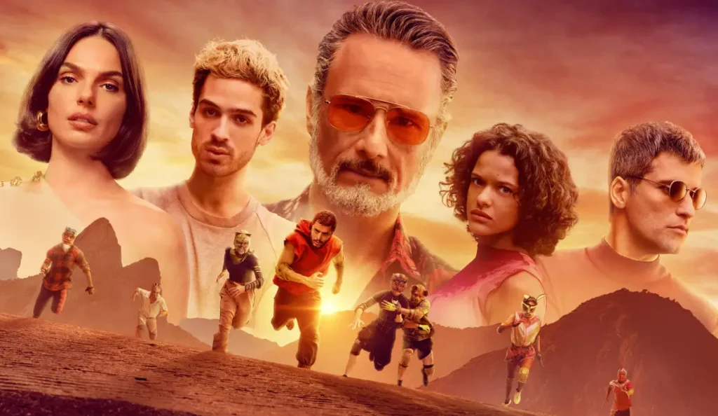 Cena de Corrida dos Bichos, filme brasileiro de ação e ficção científica disponível no Prime Video