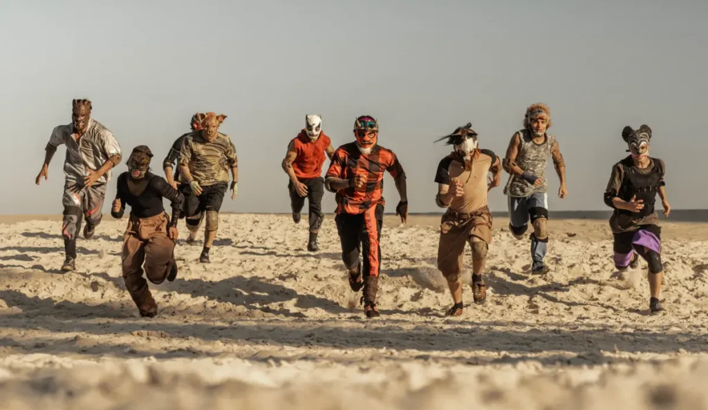 Mano durante uma das disputas do filme Corrida dos Bichos, do Prime Video