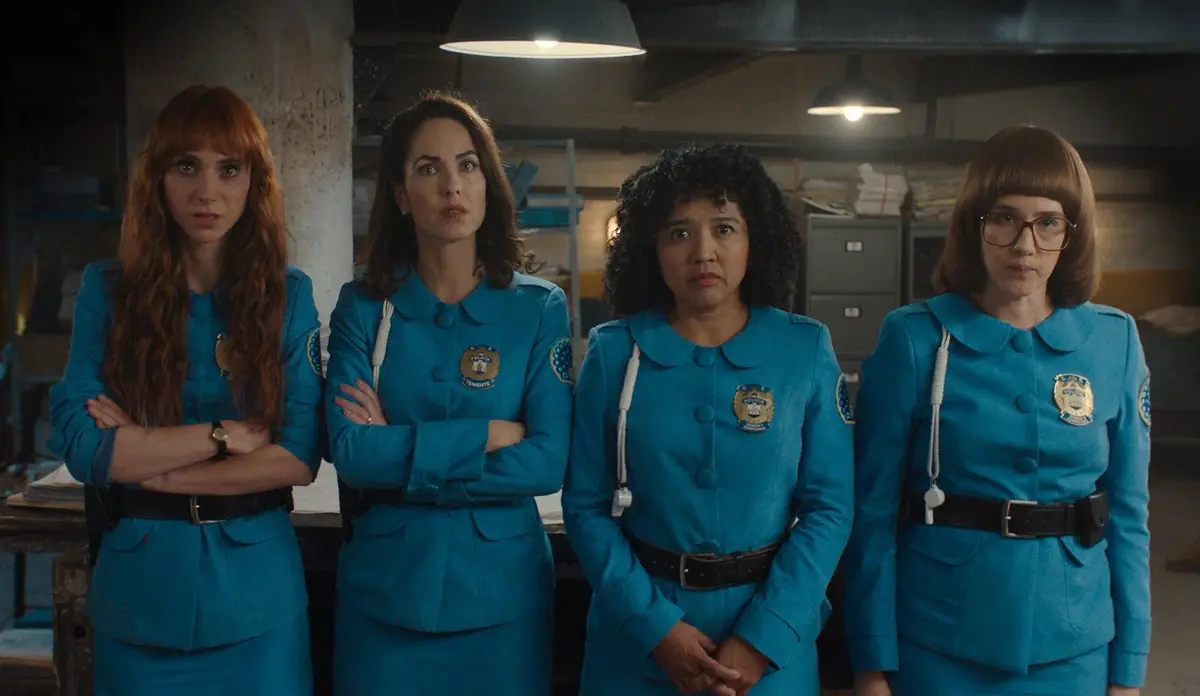 Protagonistas de Mulheres de Azul reunidas em cena da segunda temporada