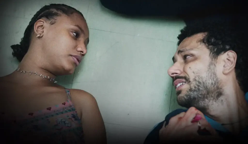 Imagem do filme Vítimas do Dia, com Jéssica Ellen e Amaury Lorenzo, que será exibido na Tela Quente