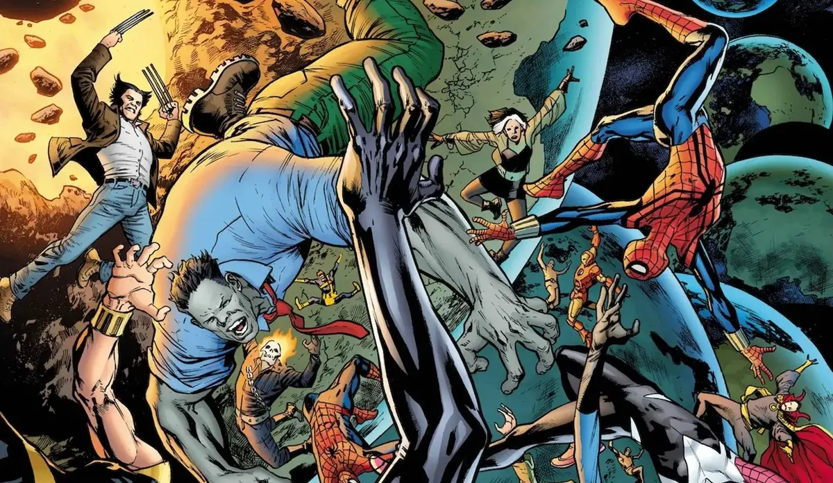 Arte de X-Men: Incursions com Vampira e Wolverine em visuais inspirados em X-Men: Evolution.