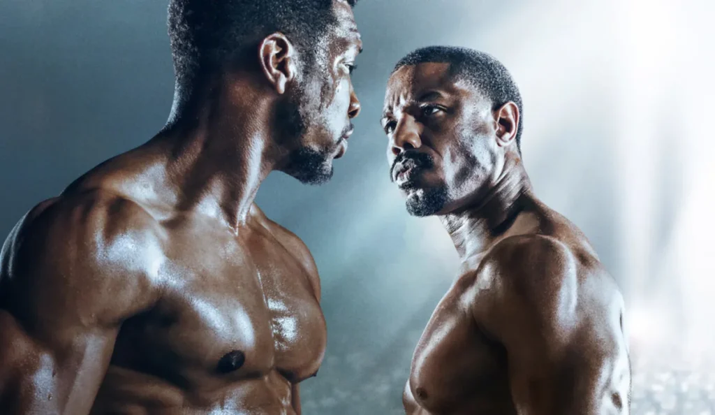 Cena do filme Creed III exibido no Campeões de Bilheteria