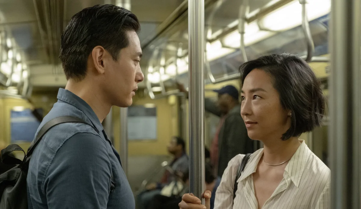 Greta Lee e Teo Yoo em Vidas Passadas