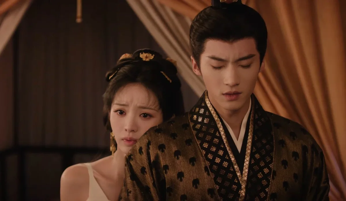 Cena do drama chinês A Noiva da Presilha Dourada disponível na Netflix