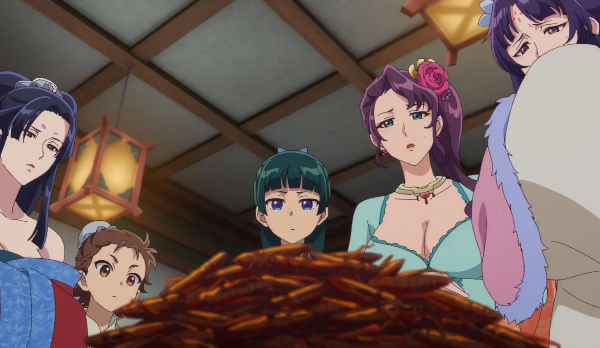 Maomao e Jinshi na terceira temporada de Diários de uma Apotecária