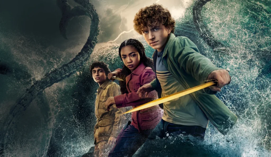 Percy, Annabeth e Grover na série Percy Jackson e os Olimpianos