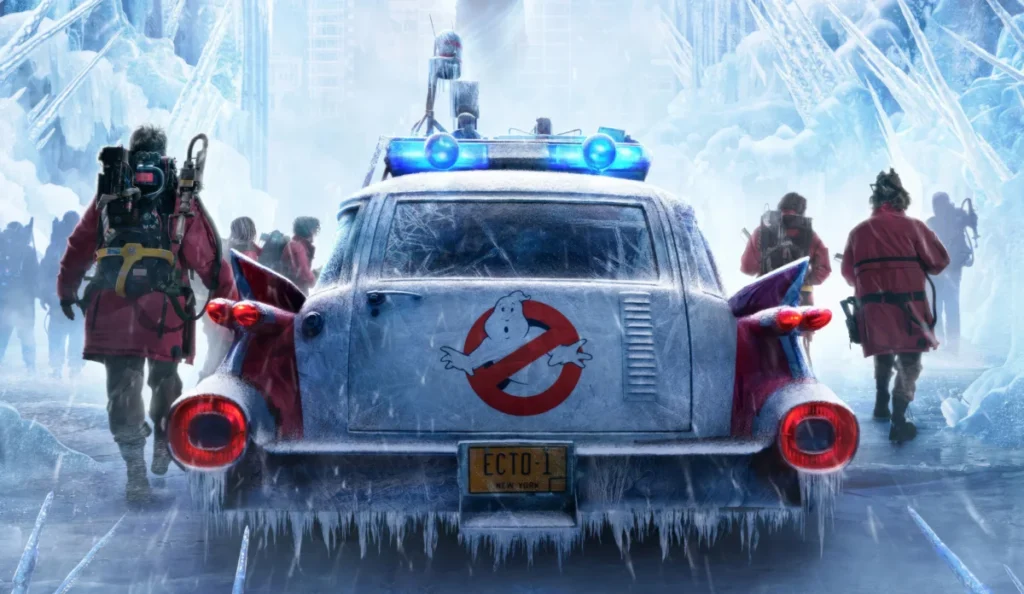 Caça-Fantasmas reunidos em Ghostbusters Apocalipse de Gelo